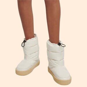 Isabel Marant Zerik Puffy Moon Boots Booties Winter White 40